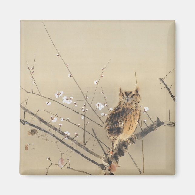 Aimant Les premières fleurs de prune par Nishimura Goun,  (Devant)