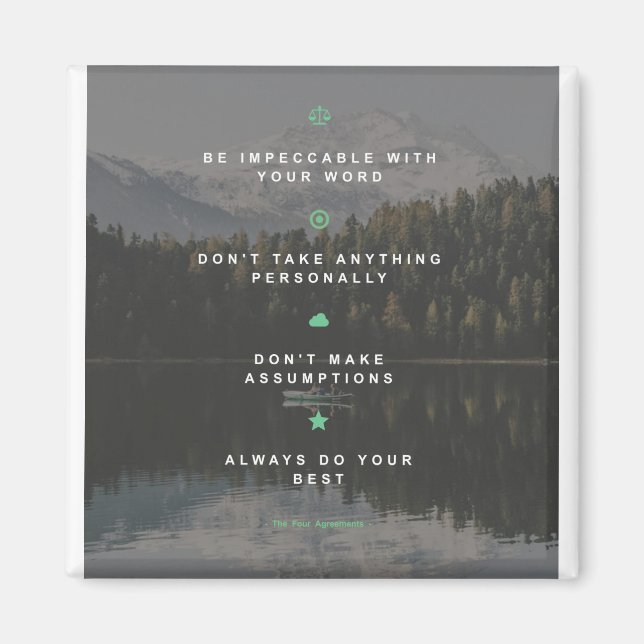 Aimant Les Quatre Agreements (Devant)