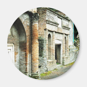 Aimant Les ruines de Pompeii - marché avec des temples