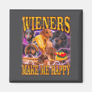 Aimant Les saucisses me rendent heureux amateur de chien