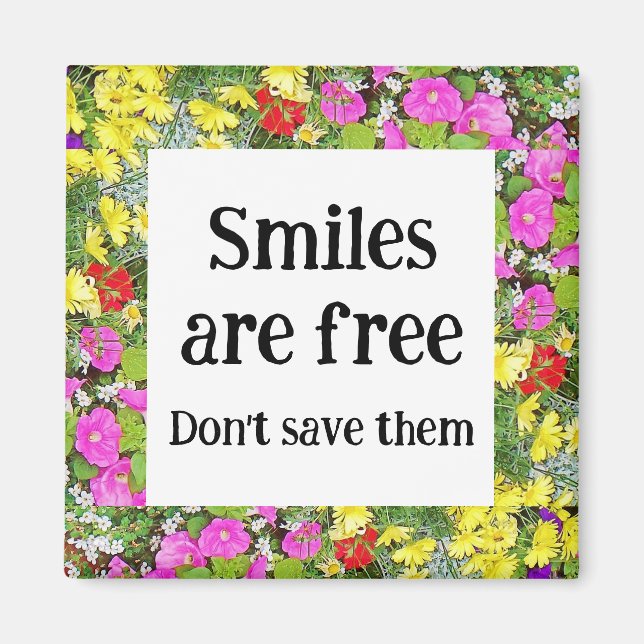 Aimant Les sourires sont gratuits (Devant)