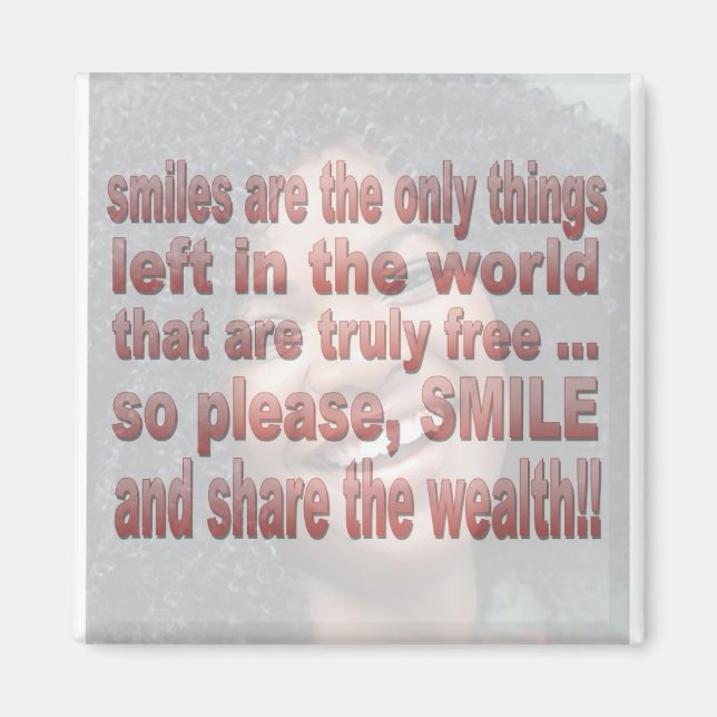 Aimant Les sourires sont gratuits (Devant)