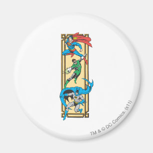 Aimant Les superhéros en action