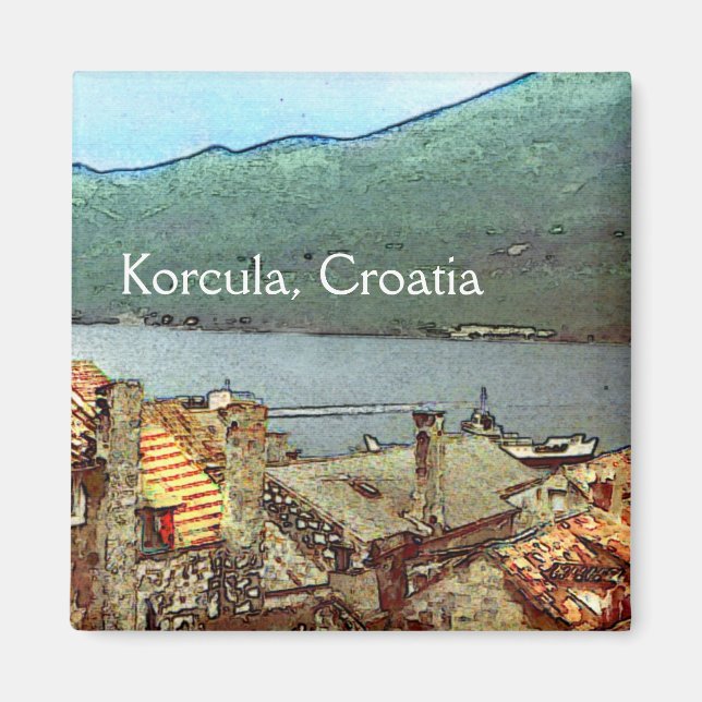 Aimant Les toits de Korcula (Devant)