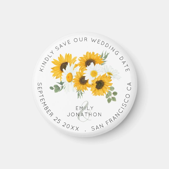 Aimant Les Tournesols Rustiques Gardent Floral Sauver La  (Devant)