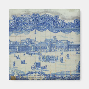 Aimant Les tuiles d'Azulejos représentant le Praca do Com