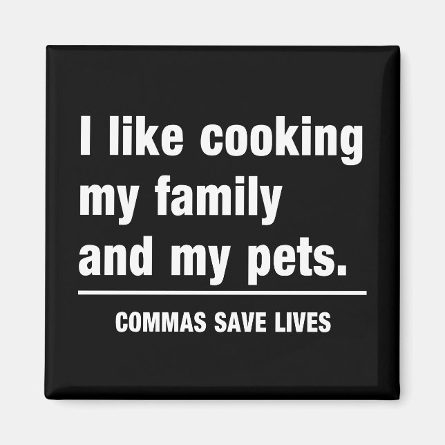 Aimant Les virgules sauvent des vies (Devant)