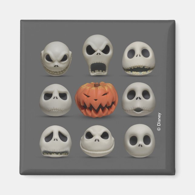 Aimant Les visages de Jack Skellington le roi Citrouille (Devant)