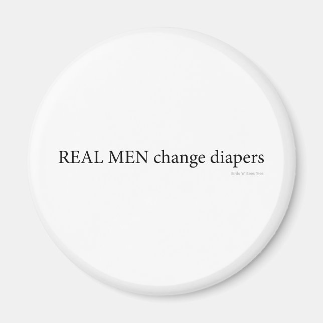Aimant Les vrais hommes changent de diaphragmes (Devant)