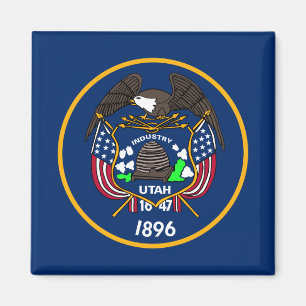 Aimant L'État de la ruche Industrie Drapeau de l'Utah