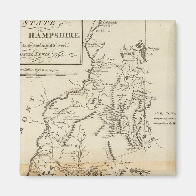 Aimant L'état du New Hampshire (Devant)