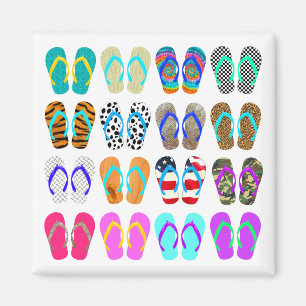 Aimant L'été Flip-Flops le diagramme