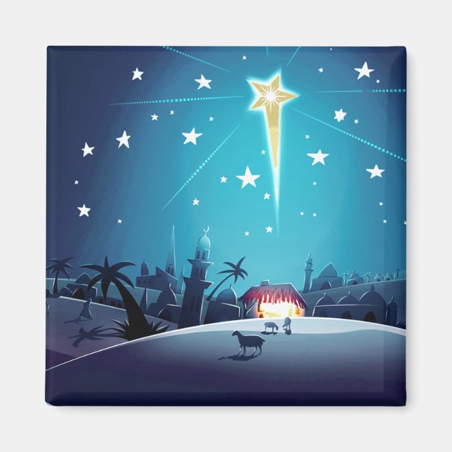 Aimant L'étoile de Bethléem. Cadeau de Noël (Devant)