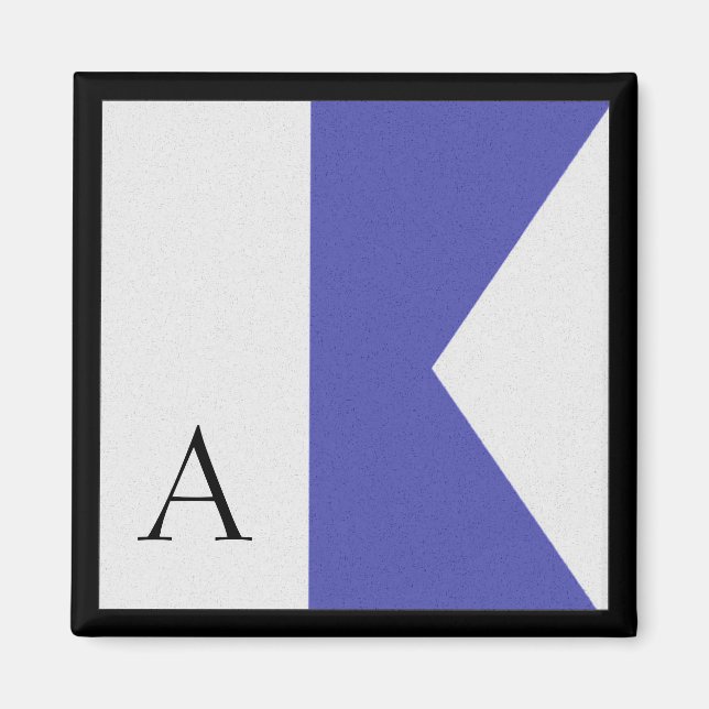 Aimant Lettre A de l'alphabet magnétique du drapeau nauti (Devant)