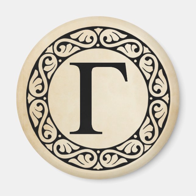 Aimant LETTRE Alphabet Grec Gamma (Devant)