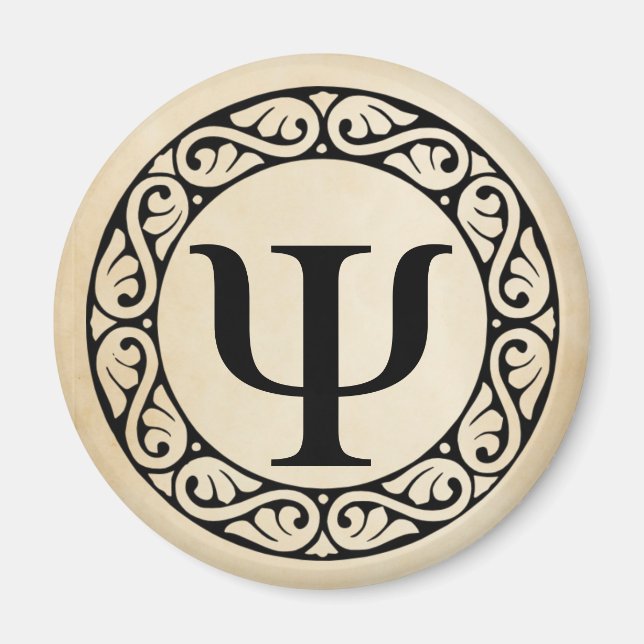 Aimant LETTRE AlphabET GRECQUE PSI (Devant)