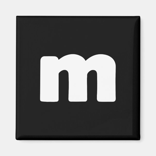 Aimant Lettre amusante M Groupes Halloween Team Groupes C (Devant)