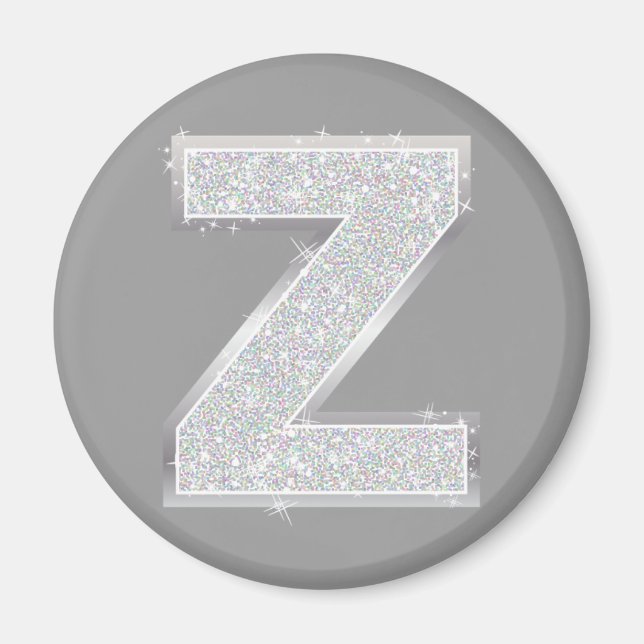 AIMANT LETTRE ARGENT Z (Devant)