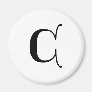 Aimant Lettre C de gothique monogramme en anglais
