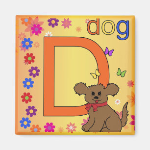 AIMANT LETTRE CHIEN D