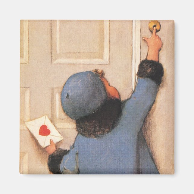 Aimant Lettre d'amour vintage de Jessie Willcox Smith (Devant)