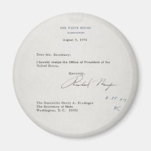 Aimant Lettre de démission du Président Richard M. Nixon