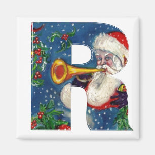 AIMANT LETTRE DE NOËL / MONOGRAMME DE BUGLER PÈRE NOËL