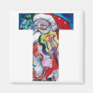 AIMANT LETTRE DE NOËL / PÈRE NOËL AVEC MONOGRAM DE VIOLON