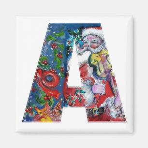 AIMANT LETTRE DE NOËL / PÈRE NOËL AVEC MONOGRAM DE VIOLON