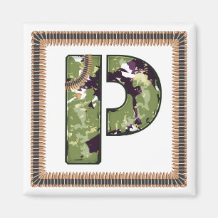 Aimant Lettre De Style Militaire P