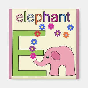 Aimant "Lettre E" si pour l'aimant éléphant