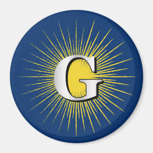 Aimant Lettre G - symbole maçonnique