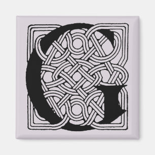 Aimant LETTRE G Vintage Céleste Knot Monogramme