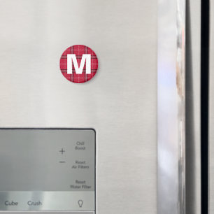 Aimant LETTRE INITIALE MONOGRAPHIQUE PLAN Rouge ACIER D'A