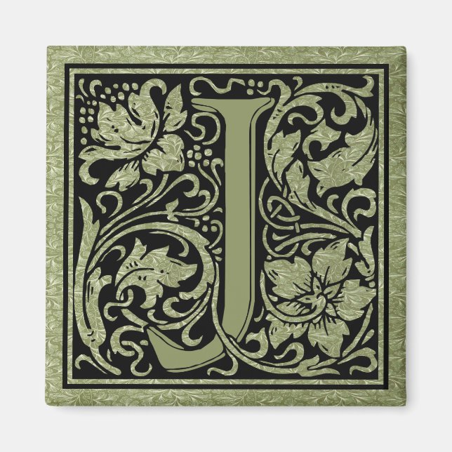 Aimant LETTRE J PREMIÈRE LETTRE MONogramme (Devant)