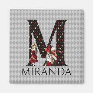 Aimant LETTRE M DU WONDELAND ALice & Reine DES COEURS