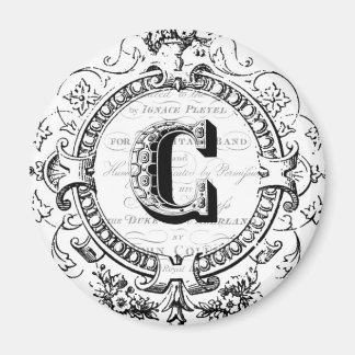 Aimant Lettre monographique vintage C