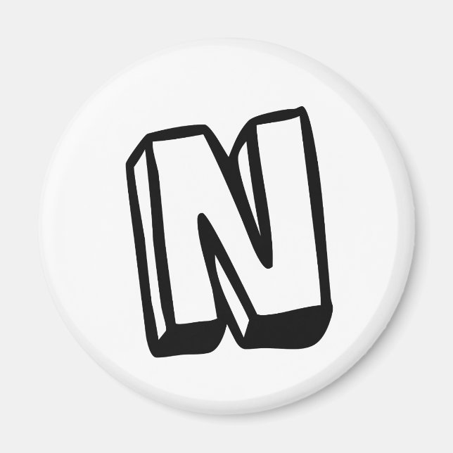 Aimant Lettre N (Devant)