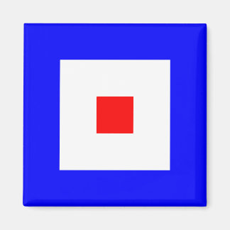 Aimant LETTRE SIGNE D'ALPHABET NAUTIQUE W (Whiskey)