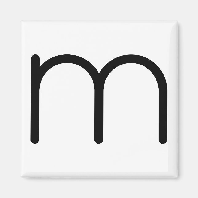 Aimant Lettre titre "m" magnétique (Devant)