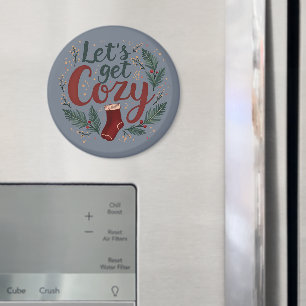 Aimant Lettres de baie de pin de vacances cosy