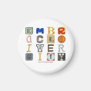 Aimant lettres découpées pour embrasser la diversité de S