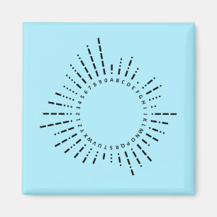 Aimant Lettres et chiffres en code Morse
