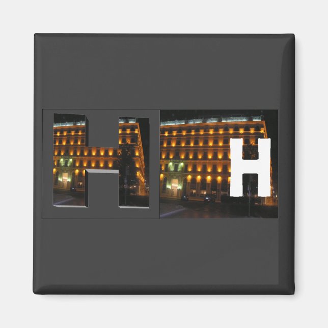 Aimant Lettres - H - Hôtel (Devant)