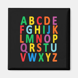 Aimant Lettres majuscules Alphabet Apprendre Abc Garçon F