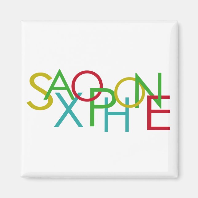 Aimant Lettres SAXOPHONE (Devant)