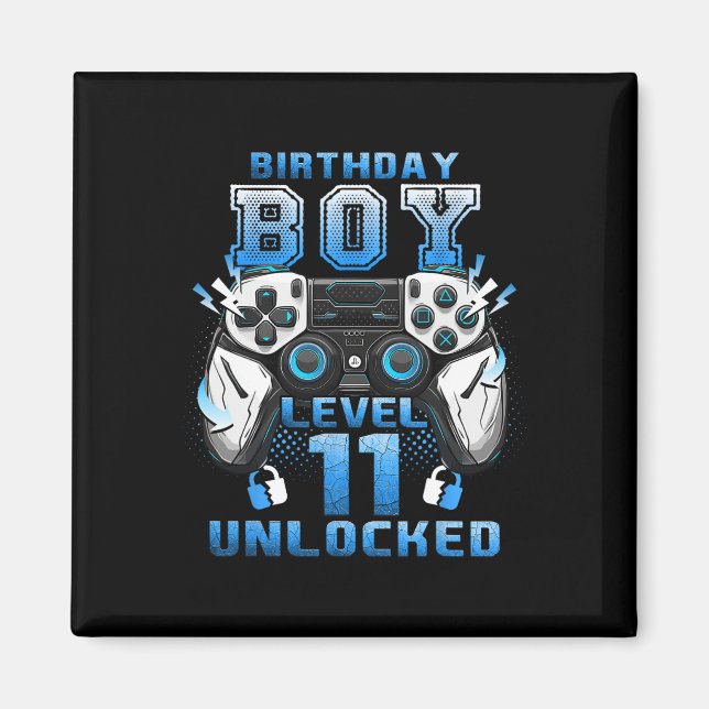 Aimant Level 11 Unlocked Video Gamer 11th Birthday Boys  (Devant)
