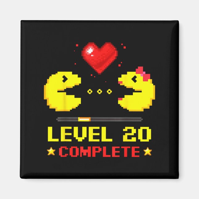 Aimant Level 20 Complete Gamers 20th Wedding Anniversary  (Devant)