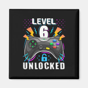 Aimant Level 6 Vidéo Game 6th Birthday Gamer Gif