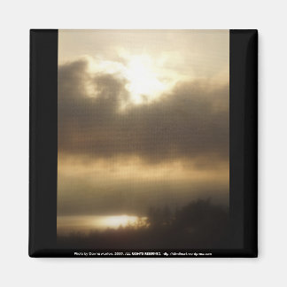 Aimant Lever de soleil au-dessus de la rivière Columbia #
